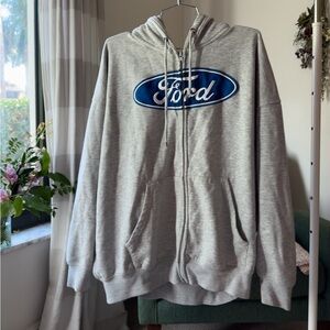 Ford Gray Sweatshirt with Blue Emblem